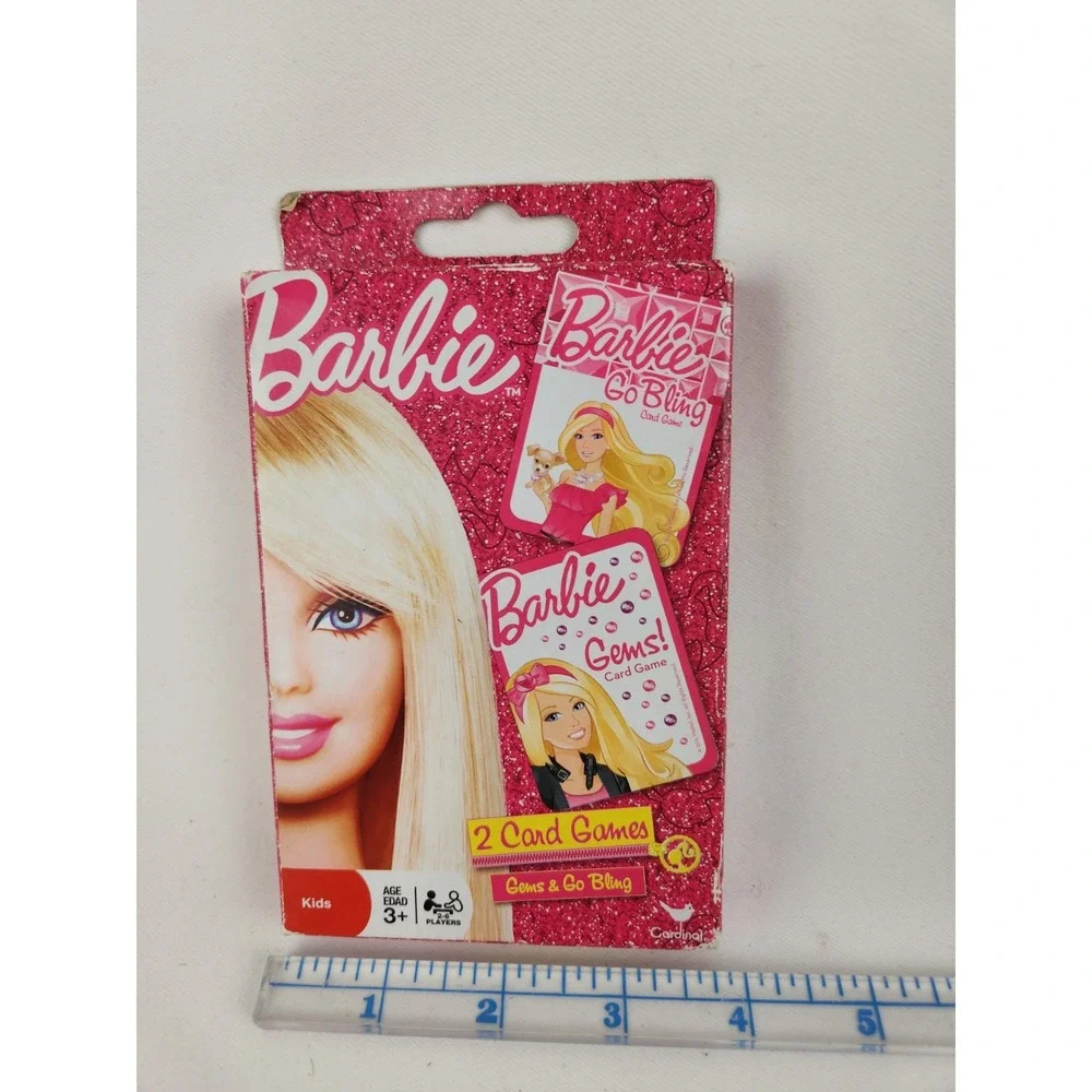Barbie Card Games Gems + Go Bling 2 Mattel Table Travel Games Girls Ages‎ 4+